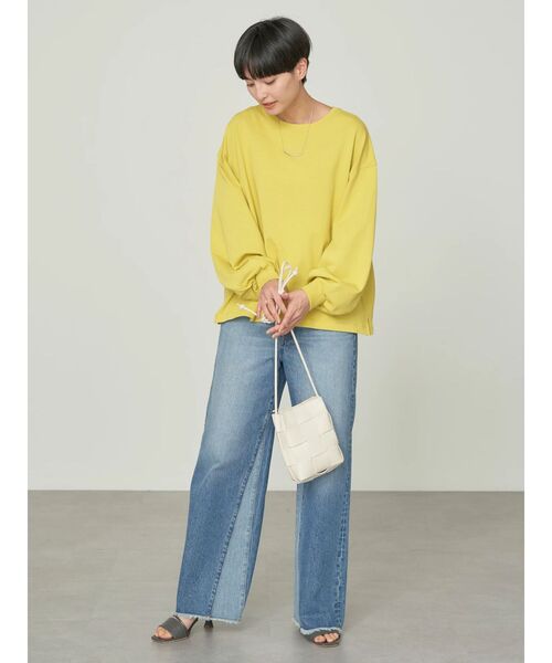 AMERICAN HOLIC（アメリカンホリック）の「袖ボリュームカットプルオーバー（Tシャツ/カットソー・レディース・オフホワイト/チャコールグレー/アイボリー/サックスブルー/イエロー・L/M）」の16枚目の写真