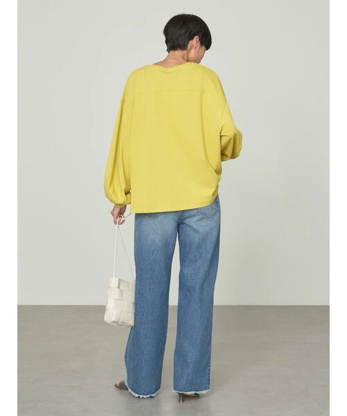 AMERICAN HOLIC（アメリカンホリック）の「袖ボリュームカットプルオーバー（Tシャツ/カットソー・レディース・オフホワイト/チャコールグレー/アイボリー/サックスブルー/イエロー・L/M）」の18枚目の写真