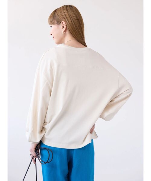 AMERICAN HOLIC（アメリカンホリック）の「袖ボリュームカットプルオーバー（Tシャツ/カットソー・レディース・オフホワイト/チャコールグレー/アイボリー/サックスブルー/イエロー・L/M）」の22枚目の写真