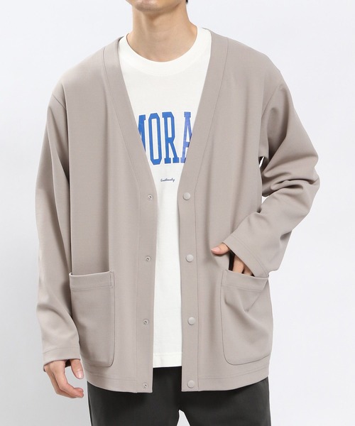 GLOBAL WORK Smile Seed Store（グローバルワーク スマイルシードストア）の「ジョーゼットカーディガン長袖/993331（カーディガン/ボレロ・メンズ・ベージュ系その他3/ネイビー/ブラック・LARGE/X-LARGE/SMALL/MEDIUM）」の3枚目の写真