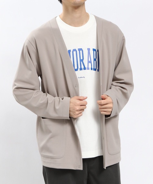 GLOBAL WORK Smile Seed Store（グローバルワーク スマイルシードストア）の「ジョーゼットカーディガン長袖/993331（カーディガン/ボレロ・メンズ・ベージュ系その他3/ネイビー/ブラック・LARGE/X-LARGE/SMALL/MEDIUM）」の16枚目の写真