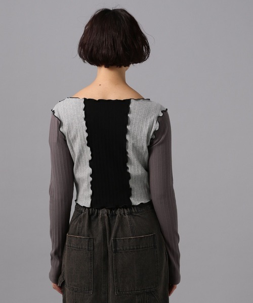 PAGEBOY（ページボーイ）の「ハイショクルーズネックトップス（Tシャツ/カットソー・レディース・ブラック/オフホワイト・FREE）」の17枚目の写真