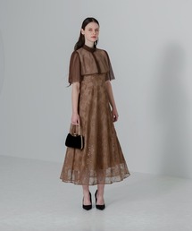 Leja（レジャ）の「【LEJA】ケープスパンコール刺しゅう花柄総レース