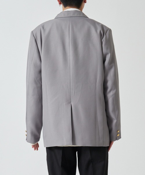 WEGO（ウィゴー）の「WEGO/メンズスクールブレザー（テーラードジャケット・メンズ・グレー/ネイビー・MEDIUM/LARGE）」の6枚目の写真