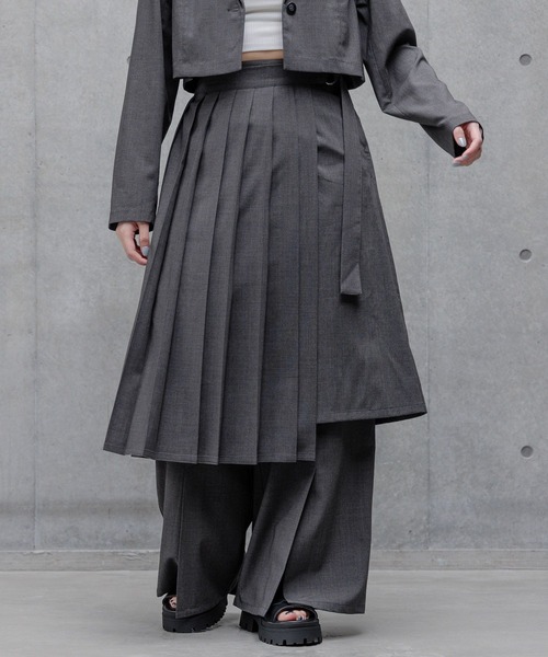 PAGEBOY（ページボーイ）の「プリーツミディスカート（スカート・レディース・チャコールグレー/ブラック/グレー・FREE）」の12枚目の写真