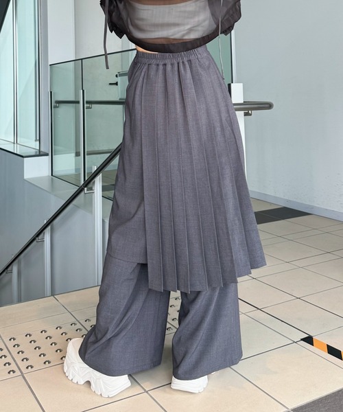 PAGEBOY（ページボーイ）の「プリーツミディスカート（スカート・レディース・チャコールグレー/ブラック/グレー・FREE）」の16枚目の写真