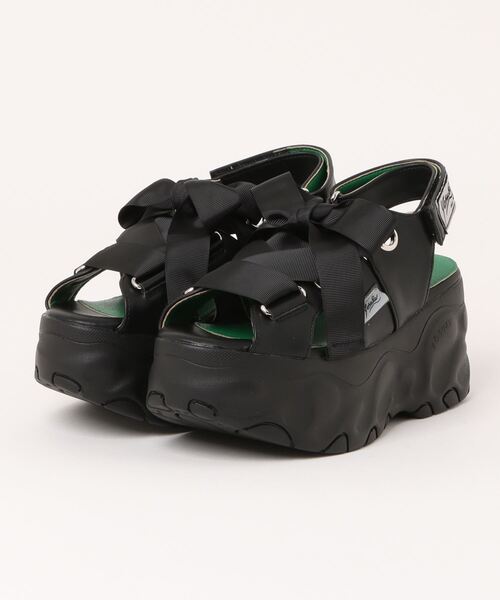 YOSUKE(ヨースケ)の「「YOSUKE/ヨースケ」厚底ベルティッドリボンサンダル(サンダル・レディース・ブラック/ホワイト系その他/アイボリー/ピンク/ライトブルー・22.5/23/23.5/24/24.5)」の4枚目の写真