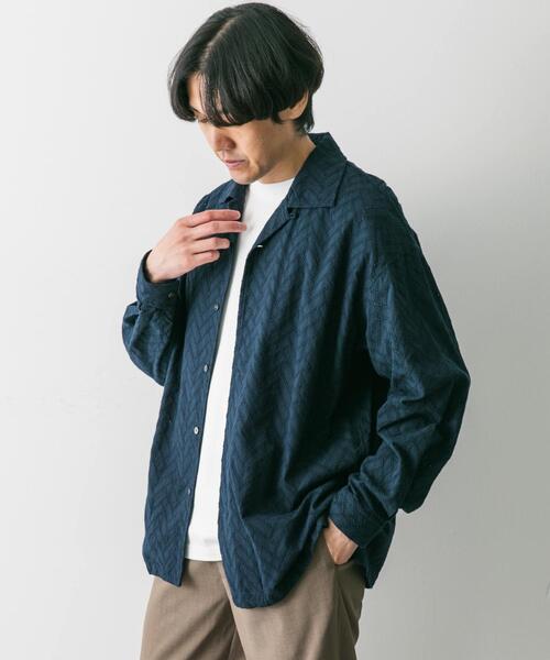 URBAN RESEARCH DOORS(アーバンリサーチドアーズ)の「カラミロングスリーブシャツ(シャツ/ブラウス・メンズ・ブラック/ブラウン/ネイビー・MEDIUM/LARGE)」の3枚目の写真