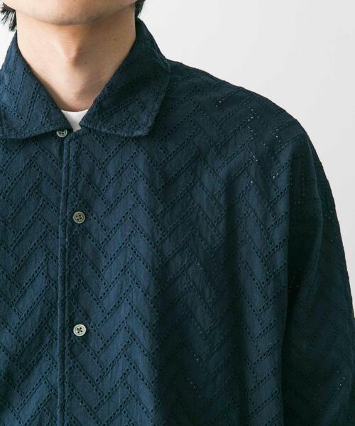 URBAN RESEARCH DOORS(アーバンリサーチドアーズ)の「カラミロングスリーブシャツ(シャツ/ブラウス・メンズ・ブラック/ブラウン/ネイビー・MEDIUM/LARGE)」の4枚目の写真