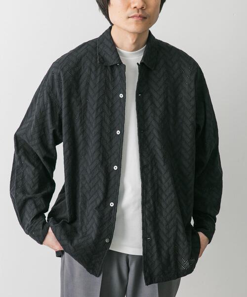 URBAN RESEARCH DOORS(アーバンリサーチドアーズ)の「カラミロングスリーブシャツ(シャツ/ブラウス・メンズ・ブラック/ブラウン/ネイビー・MEDIUM/LARGE)」の13枚目の写真