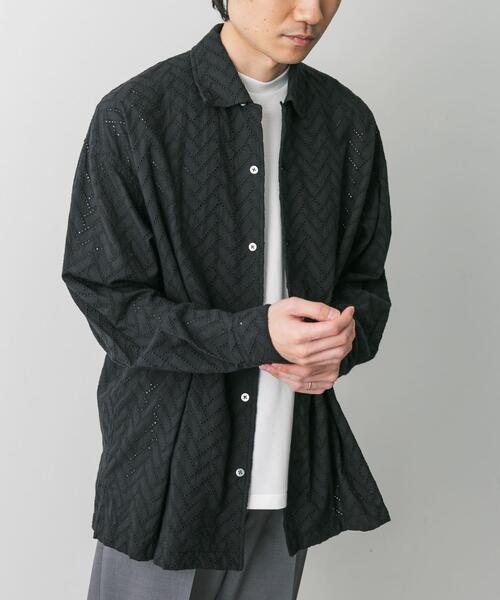 URBAN RESEARCH DOORS(アーバンリサーチドアーズ)の「カラミロングスリーブシャツ(シャツ/ブラウス・メンズ・ブラック/ブラウン/ネイビー・MEDIUM/LARGE)」の14枚目の写真