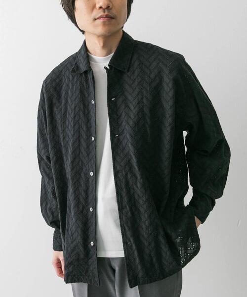URBAN RESEARCH DOORS(アーバンリサーチドアーズ)の「カラミロングスリーブシャツ(シャツ/ブラウス・メンズ・ブラック/ブラウン/ネイビー・MEDIUM/LARGE)」の15枚目の写真