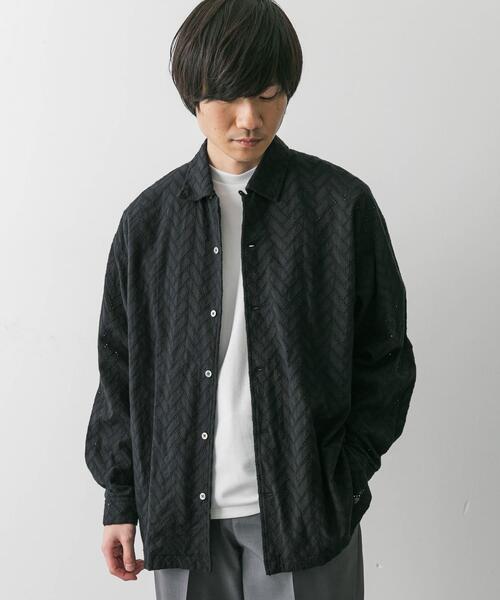 URBAN RESEARCH DOORS(アーバンリサーチドアーズ)の「カラミロングスリーブシャツ(シャツ/ブラウス・メンズ・ブラック/ブラウン/ネイビー・MEDIUM/LARGE)」の16枚目の写真