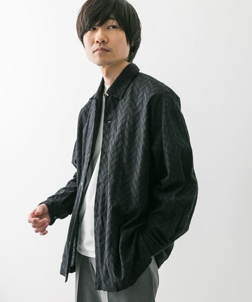 URBAN RESEARCH DOORS(アーバンリサーチドアーズ)の「カラミロングスリーブシャツ(シャツ/ブラウス・メンズ・ブラック/ブラウン/ネイビー・MEDIUM/LARGE)」の17枚目の写真