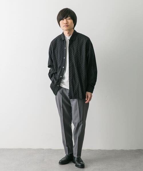 URBAN RESEARCH DOORS(アーバンリサーチドアーズ)の「カラミロングスリーブシャツ(シャツ/ブラウス・メンズ・ブラック/ブラウン/ネイビー・MEDIUM/LARGE)」の19枚目の写真