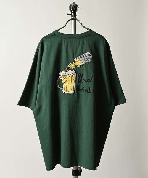 ATELANE（アテレーン）の「ATELANE/16/1 OE天竺 刺繍Tee（Tシャツ/カットソー・メンズ・ホワイト系その他2/チャコールグレー/ホワイト系その他/グリーン/ブラック/ホワイト・MEDIUM/LARGE/X-LARGE）」の6枚目の写真