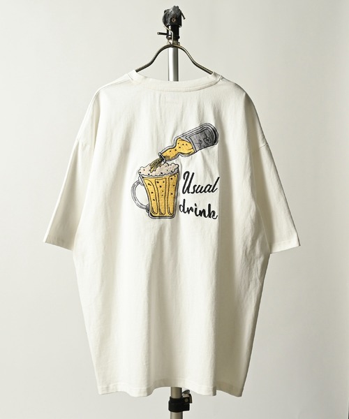 ATELANE（アテレーン）の「ATELANE/16/1 OE天竺 刺繍Tee（Tシャツ/カットソー・メンズ・ホワイト系その他2/チャコールグレー/ホワイト系その他/グリーン/ブラック/ホワイト・MEDIUM/LARGE/X-LARGE）」の4枚目の写真