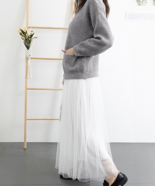 Miniministore(ミニミニストア)の「ニットカーディガン ジップアップアウター(ニット/セーター・レディース・ミント/アイボリー/グレー/ピンク/ベージュ/イエロー/マスタード・FREE)」の10枚目の写真