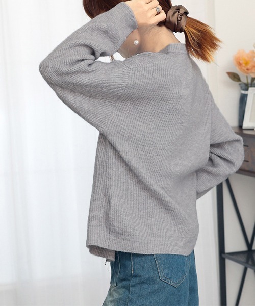 Miniministore(ミニミニストア)の「ニットカーディガン ジップアップアウター(ニット/セーター・レディース・ミント/アイボリー/グレー/ピンク/ベージュ/イエロー/マスタード・FREE)」の18枚目の写真