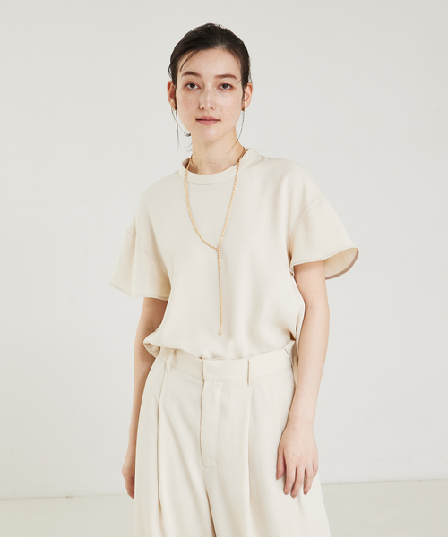 qualite（カリテ）の「【通勤/オケージョン】セットアップ対応ラッパスリーブブラウス（シャツ/ブラウス・レディース・チャコールグレー/アイボリー・フリー）」の10枚目の写真