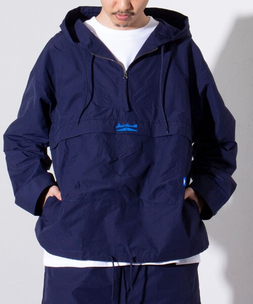 JACK PURCELL（ジャックパーセル）の「【CONVERSE JACK PURCELL】ナイロンアノラックパーカー ロゴ刺繍（ナイロンジャケット・メンズ・ブラック/アイボリー/ネイビー・M/L）」の21枚目の写真