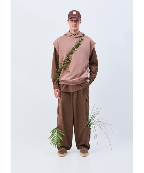 EMPORIO ARMANI(エンポリオアルマーニ)の「【エンポリオ アルマーニ】Emporio Armani Sustainability Values Capsule Collection ポケット付きシャツ オーガニックポプリン ガーメントダイ(シャツ/ブラウス・メンズ・ブラウン・LARGE/MEDIUM/SMALL)」の2枚目の写真