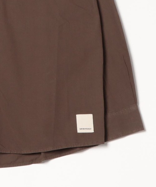 EMPORIO ARMANI(エンポリオアルマーニ)の「【エンポリオ アルマーニ】Emporio Armani Sustainability Values Capsule Collection ポケット付きシャツ オーガニックポプリン ガーメントダイ(シャツ/ブラウス・メンズ・ブラウン・LARGE/MEDIUM/SMALL)」の3枚目の写真