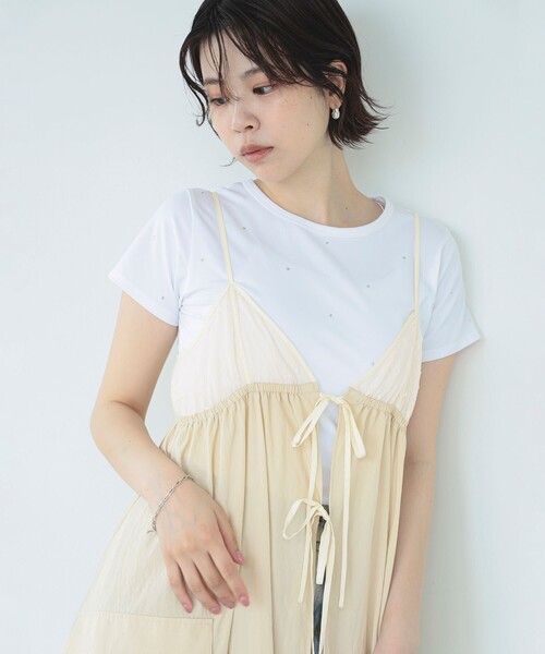 Ray BEAMS（レイビームス）の「Ray BEAMS / カーゴ ポケット キャミ ワンピース（ワンピース・レディース・オリーブ/ベージュ・ONE SIZE）」の7枚目の写真