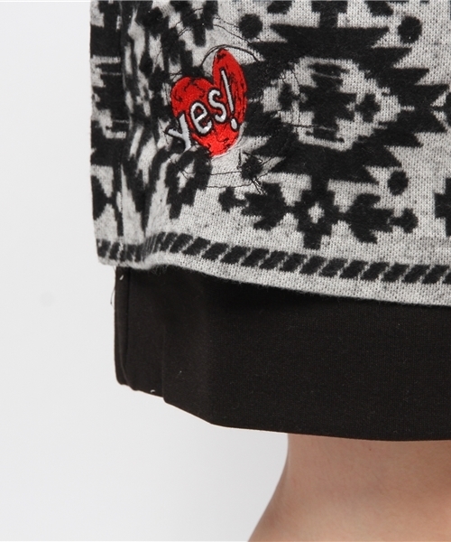 Desigual（デシグアル）の「「Desigual/デシグアル」フェアアイル調ニットスカート（スカート・レディース・グレー・LARGE/MEDIUM/X-LARGE/X-SMALL/SMALL）」の7枚目の写真