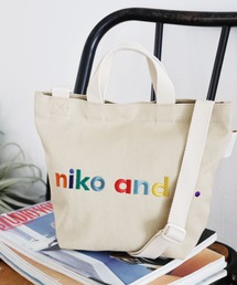 オリジナル　ニコロゴカラフル刺繍２WAYトートバッグ