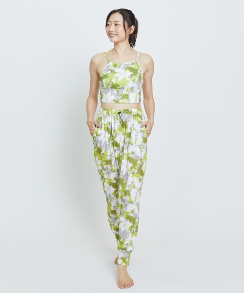 Julier Yoga and Relax（ジュリエヨガアンドリラックス）の「Julier ribbon flowerプリント ギャザーパンツ（その他パンツ・レディース・グリーン/ブルー/グレー・0/1）」の18枚目の写真