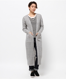 SEVENDAYS=SUNDAY | モヘヤ混　ストライプ柄ロングカーディガン(カーディガン/ボレロ)