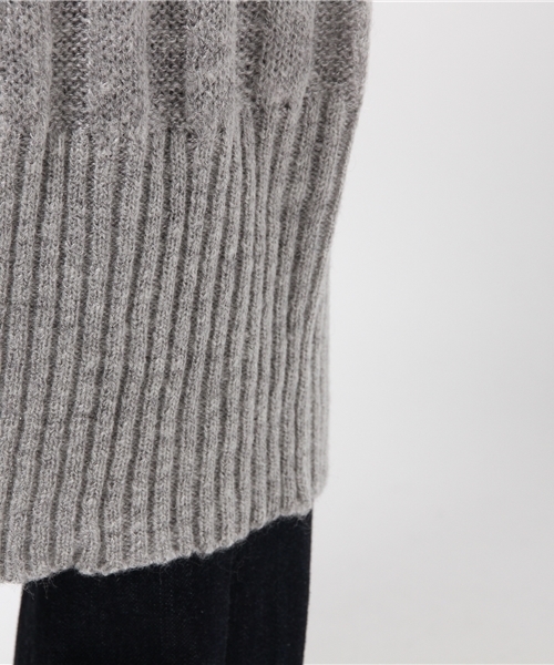 SEVENDAYS=SUNDAY(セブンデイズサンデイ)の「モヘヤ混 ストライプ柄ロングカーディガン(カーディガン/ボレロ・レディース・ネイビー/オフホワイト/杢グレー・FREE)」の9枚目の写真