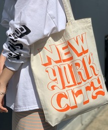 mi via loca | RECYCLED SOFT FABRIC ニューヨークロゴトートバッグ(トートバッグ)