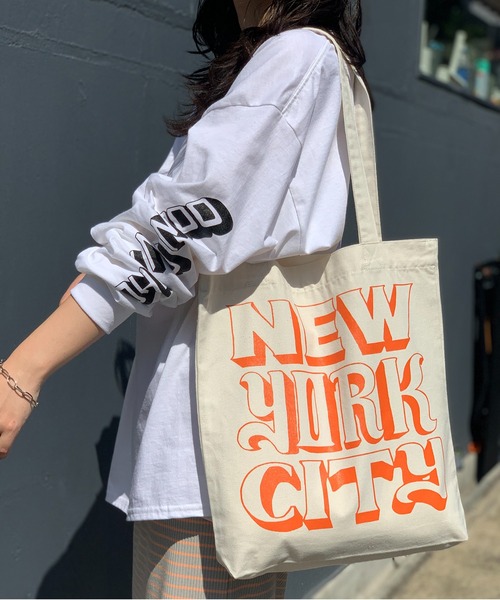 mi via loca（ミヴィアロカ）の「RECYCLED SOFT FABRIC ニューヨークロゴトートバッグ（トートバッグ・レディース・ホワイト系その他/レッド/ライトグリーン/アイボリー・FREE）」の19枚目の写真