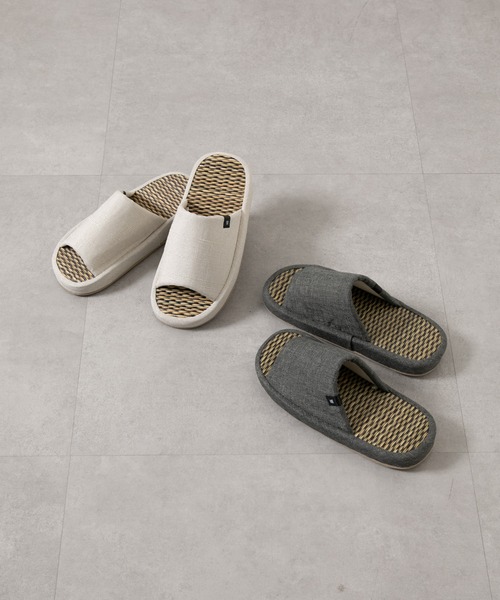 COLONY 2139（コロニートゥーワンスリーナイン）の「い草スリッパ（ルームシューズ/スリッパ・レディース・グレー/アイボリー・LARGE/MEDIUM）」の3枚目の写真