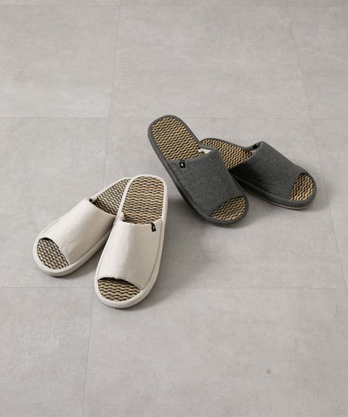 COLONY 2139（コロニートゥーワンスリーナイン）の「い草スリッパ（ルームシューズ/スリッパ・レディース・グレー/アイボリー・LARGE/MEDIUM）」の4枚目の写真