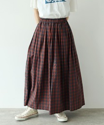 PAR ICI（パーリッシィ）の「ダークチェック ギャザースカート（スカート）」