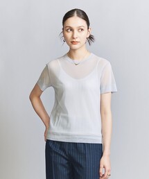 BEAUTY&YOUTH UNITED ARROWS | ポリエステルチュール ショートスリーブ Tシャツ(Tシャツ/カットソー)