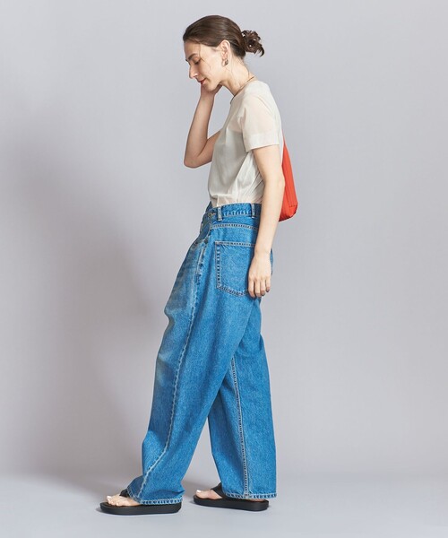 BEAUTY&YOUTH UNITED ARROWS（ビューティーアンドユースユナイテッドアローズ）の「ポリエステルチュール ショートスリーブ Tシャツ（Tシャツ/カットソー・レディース・ライトブルー/ブラック/ナチュラル・FREE）」の6枚目の写真