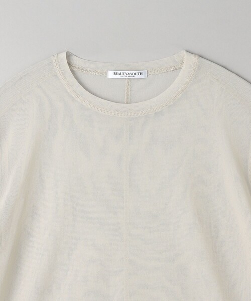 BEAUTY&YOUTH UNITED ARROWS（ビューティーアンドユースユナイテッドアローズ）の「ポリエステルチュール ショートスリーブ Tシャツ（Tシャツ/カットソー・レディース・ライトブルー/ブラック/ナチュラル・FREE）」の18枚目の写真