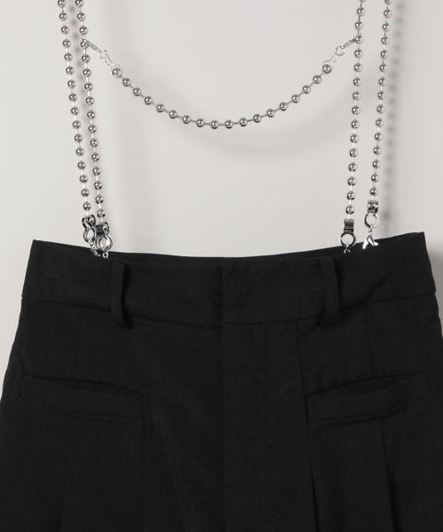 JEANASIS ボールチェーンサスツキワイドパンツ　ブラックM