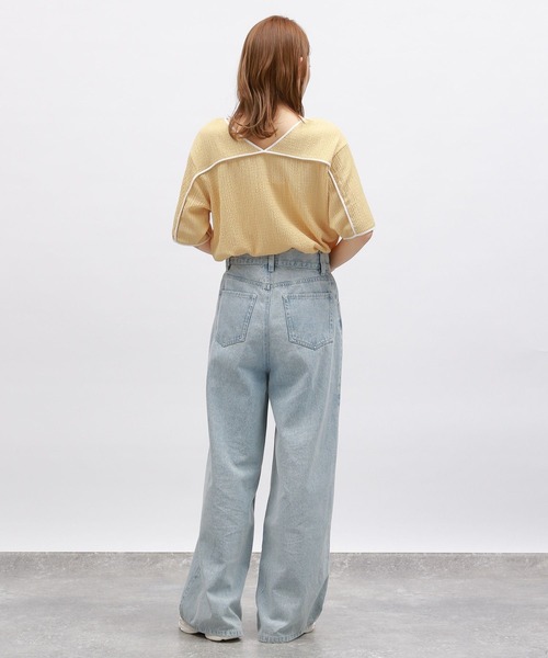 LAKOLE（ラコレ）の「フクレパイピングプルオーバー / 115154（Tシャツ/カットソー・レディース・ブラック/クリーム/オフホワイト・MEDIUM/SMALL）」の13枚目の写真