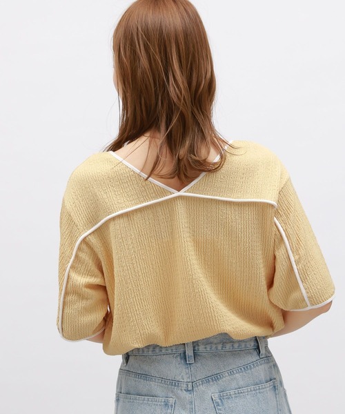 LAKOLE（ラコレ）の「フクレパイピングプルオーバー / 115154（Tシャツ/カットソー・レディース・ブラック/クリーム/オフホワイト・MEDIUM/SMALL）」の15枚目の写真