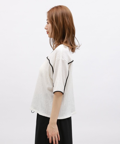 LAKOLE（ラコレ）の「フクレパイピングプルオーバー / 115154（Tシャツ/カットソー・レディース・ブラック/クリーム/オフホワイト・MEDIUM/SMALL）」の17枚目の写真