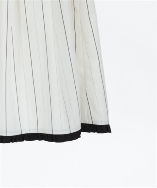 axes femme（アクシーズファム）の「バックリボンストライプジャンパースカート（ジャンパースカート・レディース・グレー/ホワイト/ネイビー・FREE）」の11枚目の写真