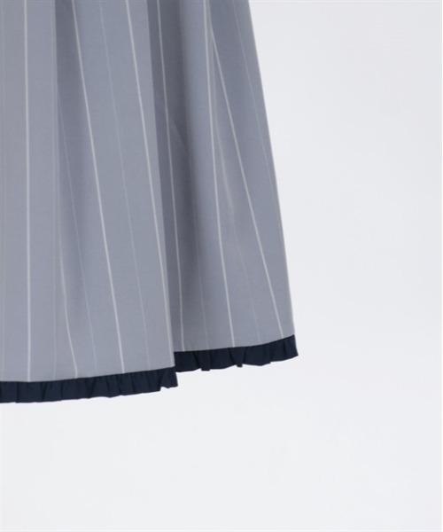 axes femme（アクシーズファム）の「バックリボンストライプジャンパースカート（ジャンパースカート・レディース・グレー/ホワイト/ネイビー・FREE）」の19枚目の写真
