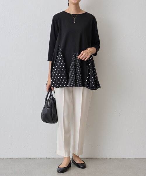 【美品】　BEARDSLEY(ビアズリー) ドットヘムフレアチュニック BEARDSLEY（ビアズリー）の「ドットヘムフレアチュニック