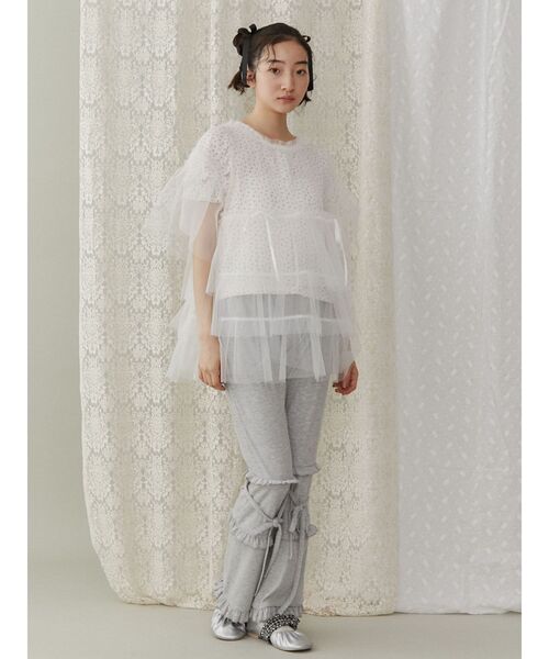 「merry jenny」 長袖カットソー FREE ホワイト レディース stuffed animalロンT（Tシャツ/カットソー）｜merry jenny