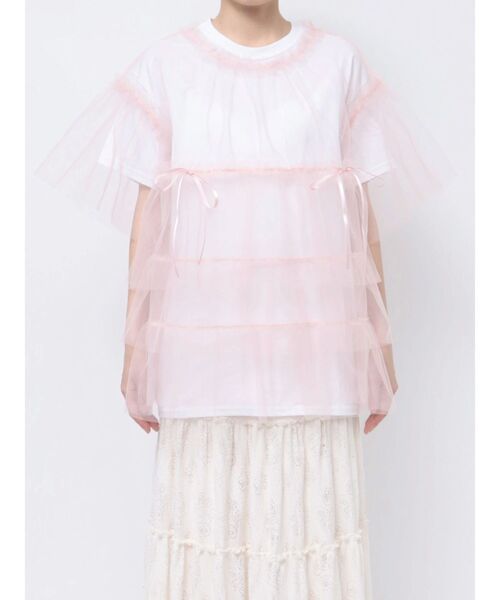 merry jenny（メリージェニー）の「ティアードチュールtops（Tシャツ